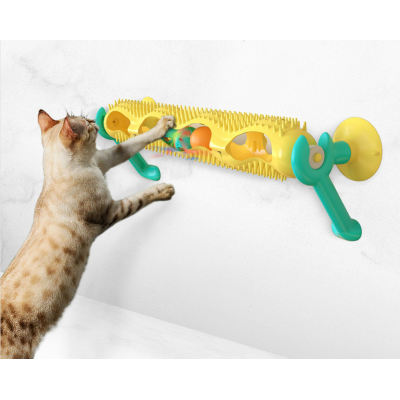 Hot style Interactive cat track toys window mounted track ball toy wheel for cat