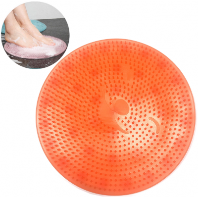 Lazy Foot Brush Scrubber Anti Slip Shower Mats Bath Wash Cushion Tub Mat Foot Acupressure Cleaner Pad Foot Back Cleaner Exfolia